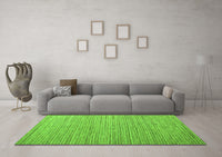 Machine Washable Abstract Green Modern Rug, wshabs5439grn