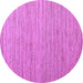 Round Machine Washable Abstract Purple Modern Area Rugs, wshabs5439pur