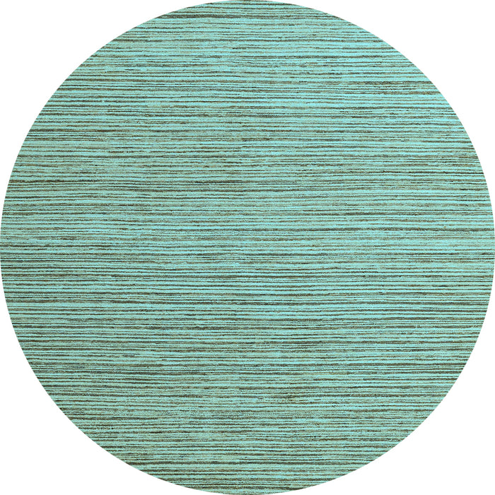 Round Abstract Light Blue Modern Rug, abs5439lblu