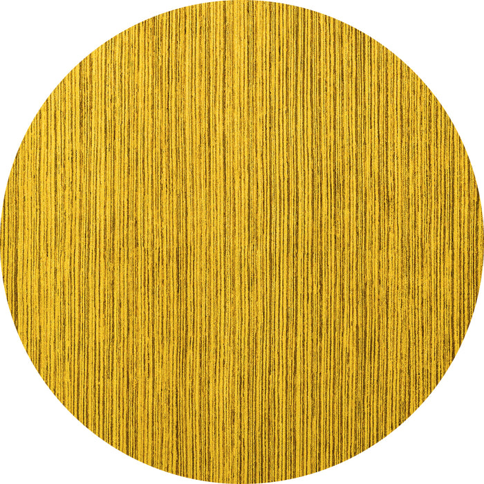 Round Abstract Yellow Modern Rug, abs5439yw
