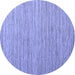 Round Abstract Blue Modern Rug, abs5439blu