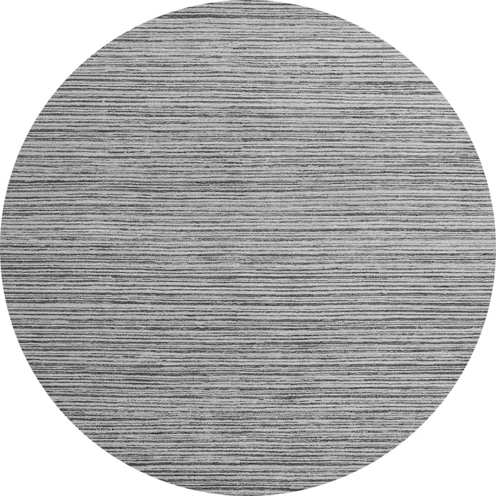 Round Machine Washable Abstract Gray Modern Rug, wshabs5439gry