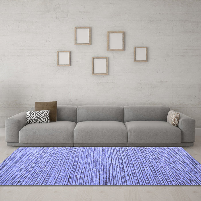 Machine Washable Abstract Blue Modern Rug in a Living Room, wshabs5439blu