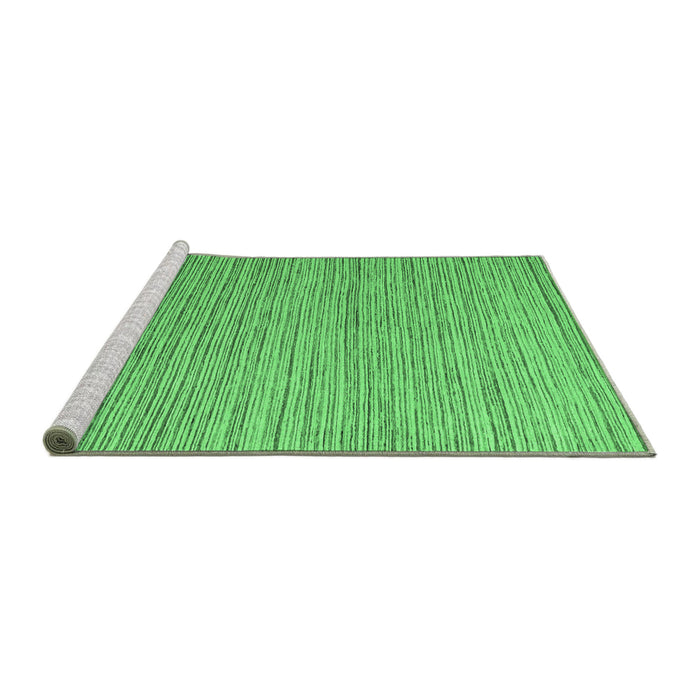 Sideview of Machine Washable Abstract Emerald Green Modern Area Rugs, wshabs5439emgrn