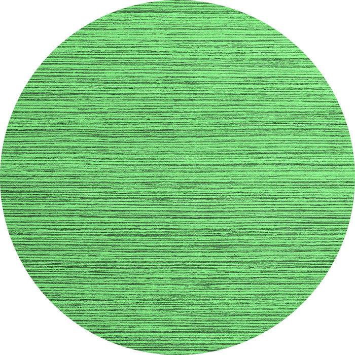 Round Machine Washable Abstract Emerald Green Modern Area Rugs, wshabs5439emgrn