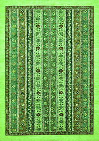 Abstract Green Modern Rug, abs543grn