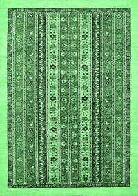 Abstract Emerald Green Modern Rug, abs543emgrn