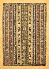 Abstract Brown Modern Rug, abs543brn