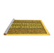 Sideview of Machine Washable Abstract Yellow Modern Rug, wshabs543yw