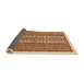 Sideview of Abstract Orange Modern Rug, abs543org