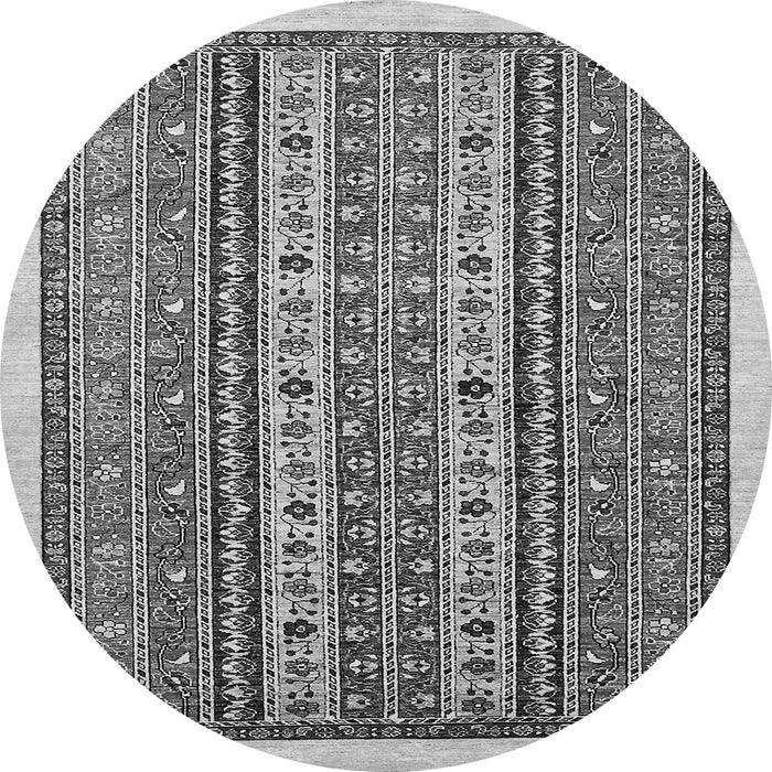 Round Machine Washable Abstract Gray Modern Rug, wshabs543gry