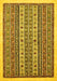 Machine Washable Abstract Yellow Modern Rug, wshabs543yw