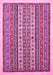 Machine Washable Abstract Pink Modern Rug, wshabs543pnk