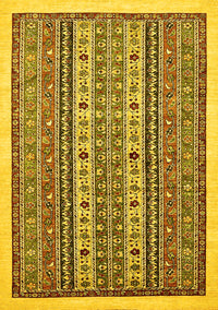 Abstract Yellow Modern Rug, abs543yw