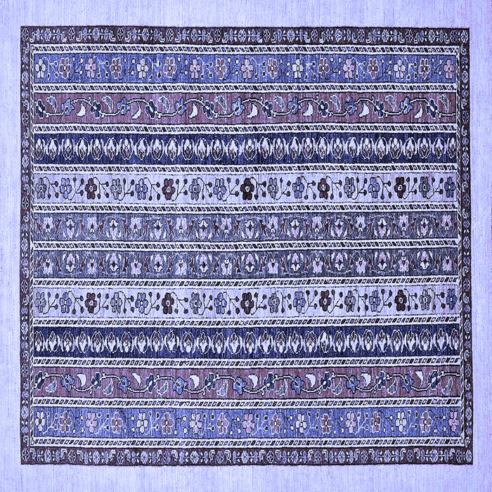 Square Abstract Blue Modern Rug, abs543blu