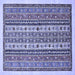 Square Abstract Blue Modern Rug, abs543blu