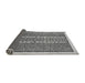 Sideview of Abstract Gray Modern Rug, abs543gry