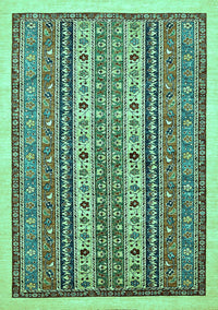 Abstract Turquoise Modern Rug, abs543turq