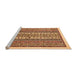 Sideview of Machine Washable Abstract Orange Modern Area Rugs, wshabs543org