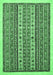 Machine Washable Abstract Emerald Green Modern Area Rugs, wshabs543emgrn