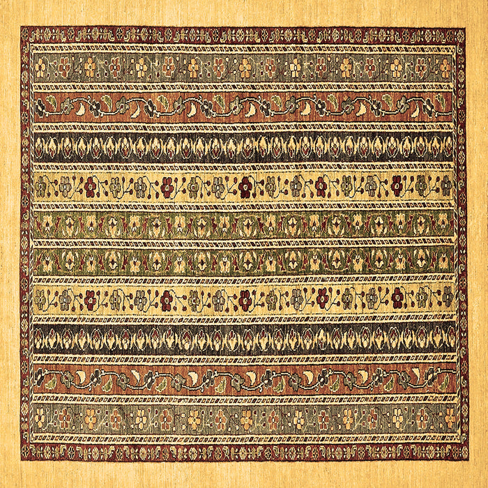 Square Abstract Brown Modern Rug, abs543brn