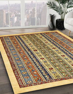 Machine Washable Abstract Red Brown Rug in a Family Room, wshabs543