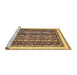 Sideview of Machine Washable Abstract Red Brown Rug, wshabs544