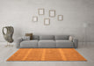 Machine Washable Solid Orange Modern Area Rugs in a Living Room, wshabs5440org