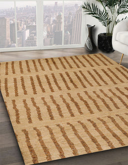 Machine Washable Abstract Orange Rug in a Family Room, wshabs5440