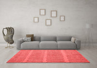 Machine Washable Solid Red Modern Rug, wshabs5440red