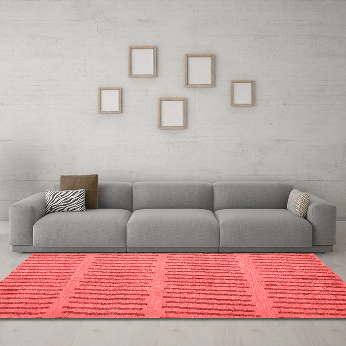 Modern Red Washable Rugs