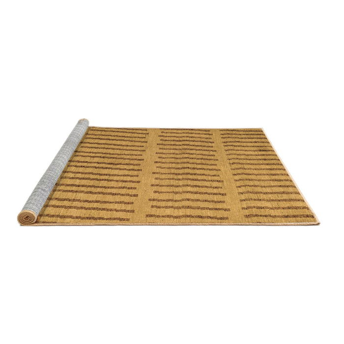 Sideview of Machine Washable Solid Brown Modern Rug, wshabs5440brn