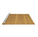 Sideview of Machine Washable Solid Brown Modern Rug, wshabs5440brn