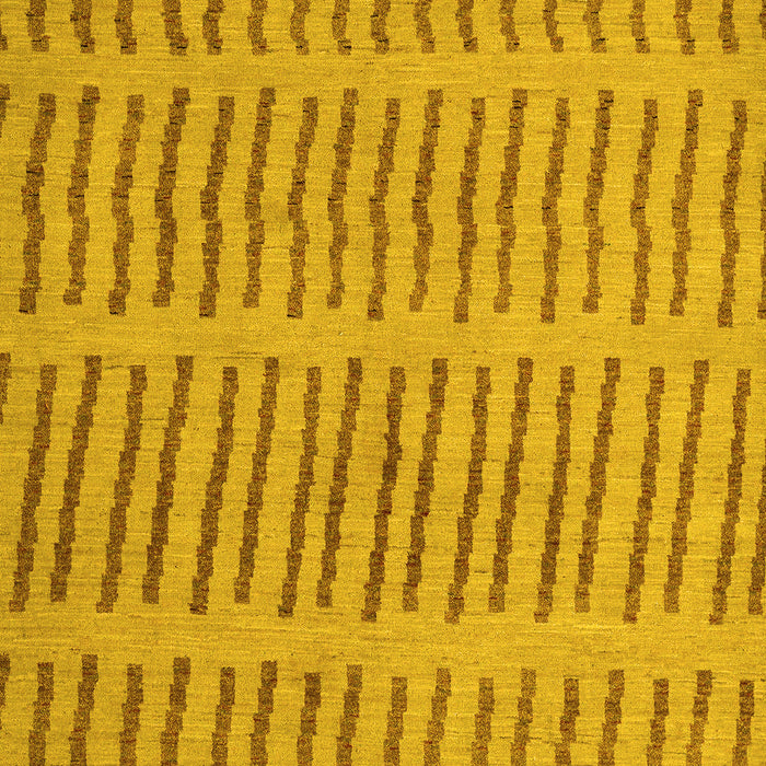 Machine Washable Solid Yellow Modern Rug, wshabs5440yw