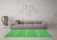 Machine Washable Solid Emerald Green Modern Rug, wshabs5440emgrn