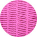 Round Solid Pink Modern Rug, abs5440pnk