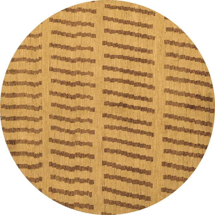 Round Machine Washable Solid Brown Modern Rug, wshabs5440brn
