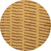 Round Machine Washable Solid Brown Modern Rug, wshabs5440brn