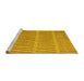 Sideview of Machine Washable Solid Yellow Modern Rug, wshabs5440yw