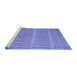 Sideview of Machine Washable Solid Blue Modern Rug, wshabs5440blu