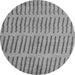 Round Solid Gray Modern Rug, abs5440gry