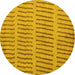 Round Solid Yellow Modern Rug, abs5440yw