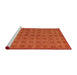 Sideview of Machine Washable Abstract Orange Red Rug, wshabs5441