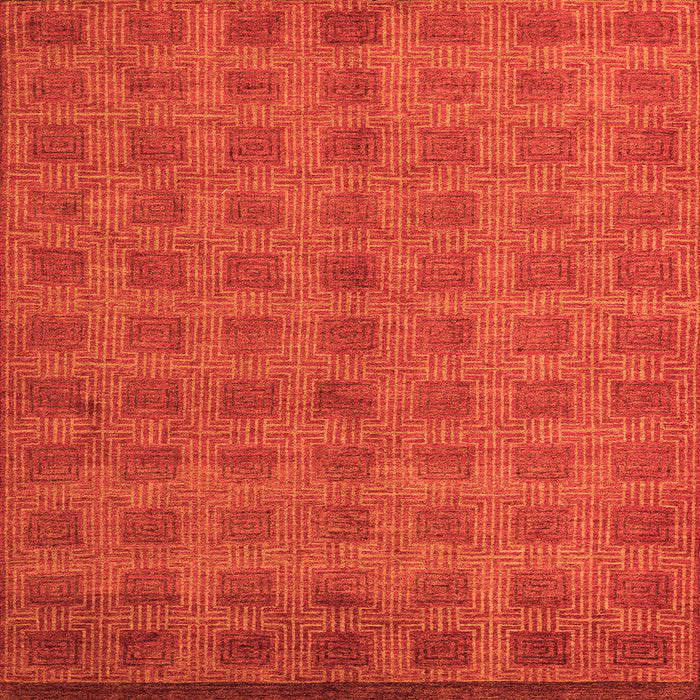 Square Abstract Orange Modern Rug, abs5441org