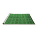 Sideview of Machine Washable Abstract Emerald Green Modern Area Rugs, wshabs5441emgrn