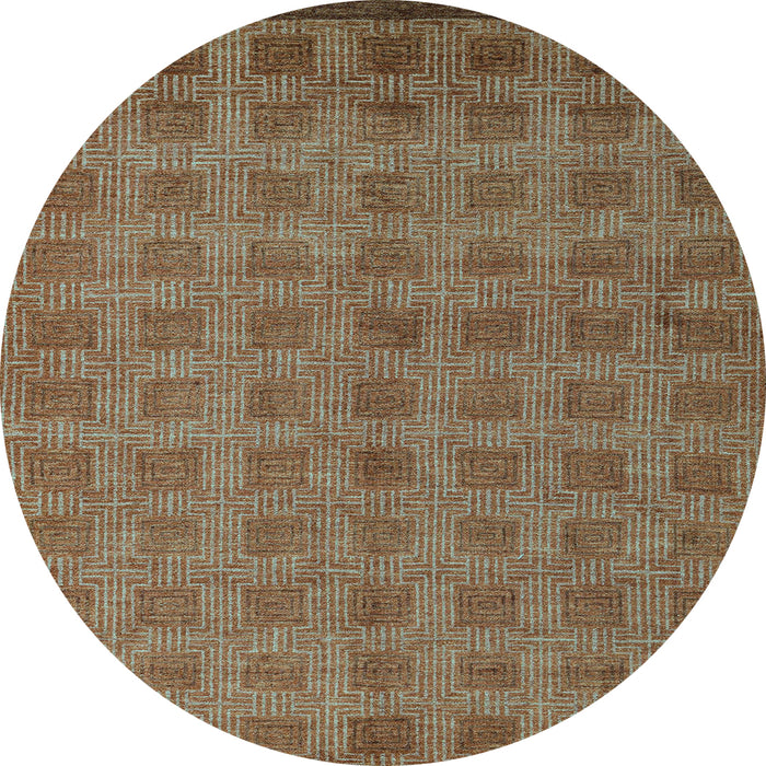 Round Machine Washable Abstract Light Blue Modern Rug, wshabs5441lblu