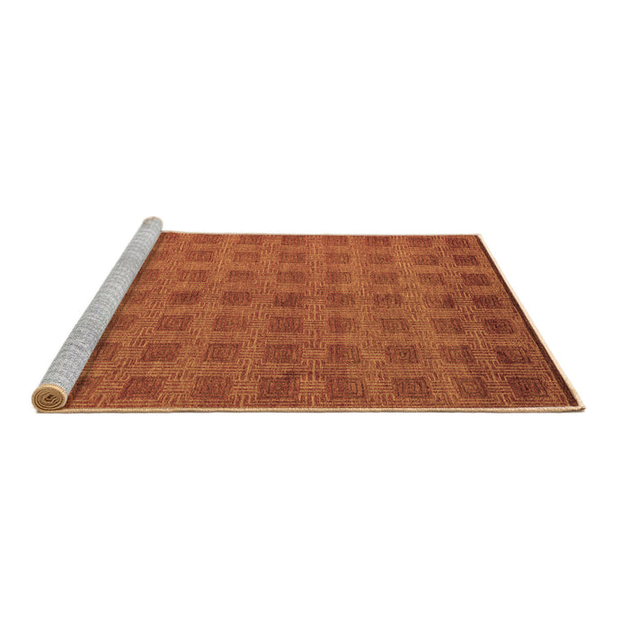 Sideview of Machine Washable Abstract Brown Modern Rug, wshabs5441brn