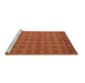 Sideview of Machine Washable Abstract Brown Modern Rug, wshabs5441brn