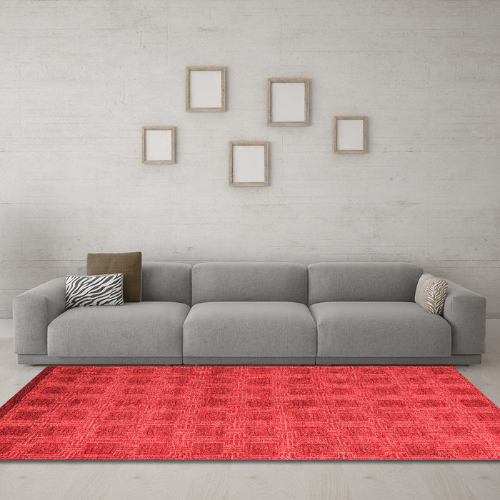 Modern Red Washable Rugs
