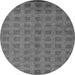 Round Abstract Gray Modern Rug, abs5441gry